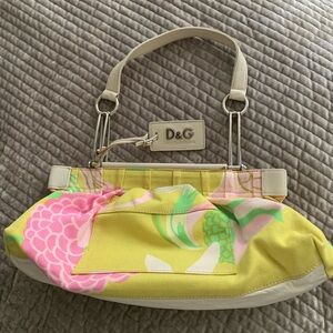D&G Floral Shoulder Bag in Yellow and Pink